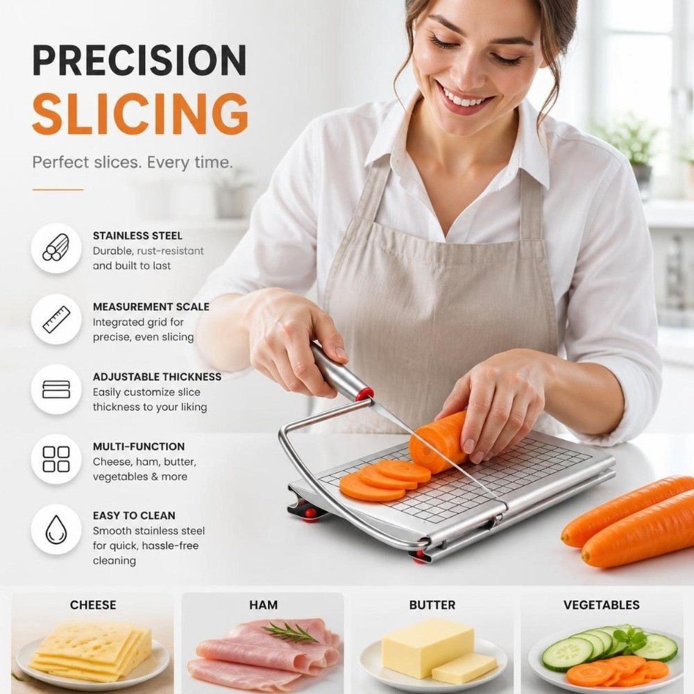 Kitchen Gadgets Wirecutter - Нержавеющая стальная сырорезка с регулируемой проволокой